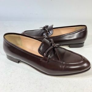 J Crew Academy Leather Loafers Shoes with Tassels